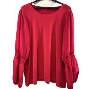 Calvin Klein Women's Puff Sleeve Blouse Plus Size 1X